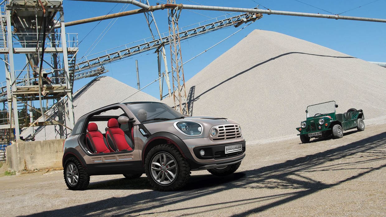 La renaissance de la Mini Moke basée sur le Countryman EV 2024, une possibilité future