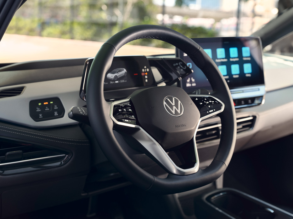 Volant d’une Volkswagen ID3 Pro S 2024