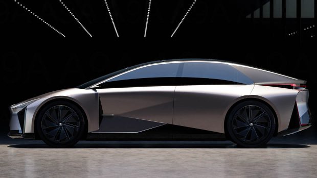 Angle latéral du concept BEV électrique Lexus LF ZC 2024