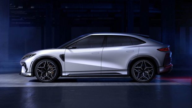 Prise de vue statique à angle latéral BYD Song L 2023