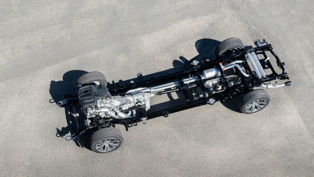 Le moteur et la transmission du Ram 1500 2025 exposés