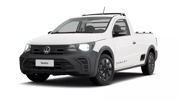 Volkswagen Saveiro ute 2023 blanc sur blanc