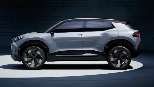 Angle latéral statique du concept Toyota Urban BEV 2023