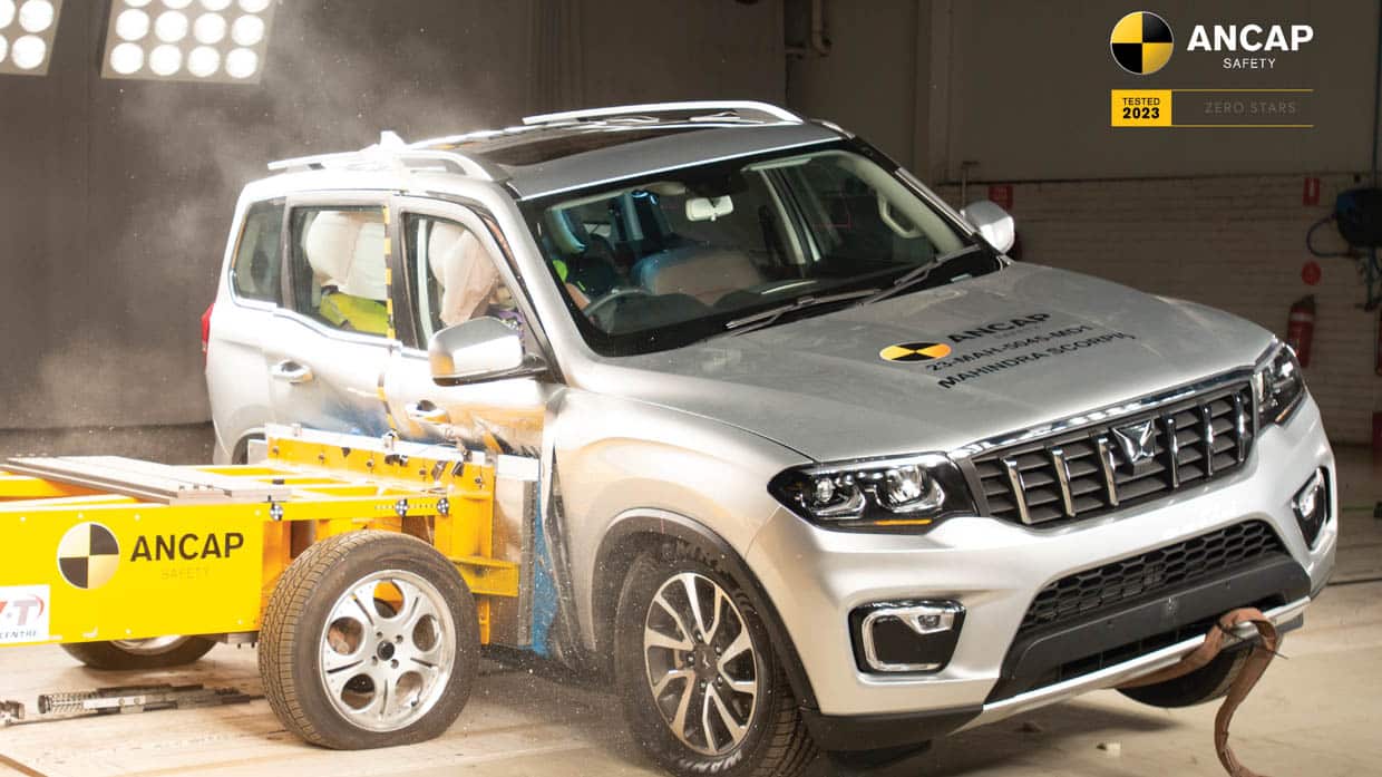 Une note de sécurité zéro étoile attribuée à Mahindra Scorpio et MG5 lors du blitz ANCAP