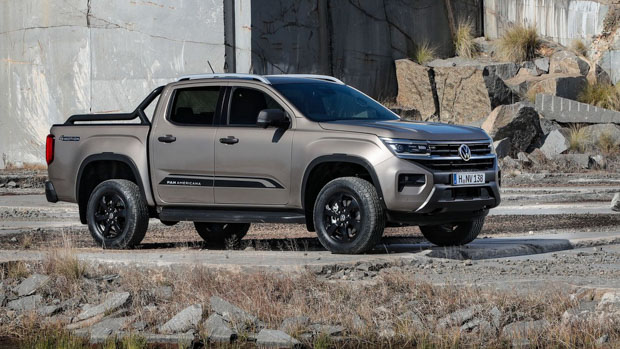 Profil latéral de la Volkswagen Amarok 2023 Panamericana