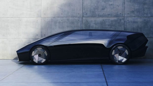 Angle latéral statique de la Honda Berline EV 2026