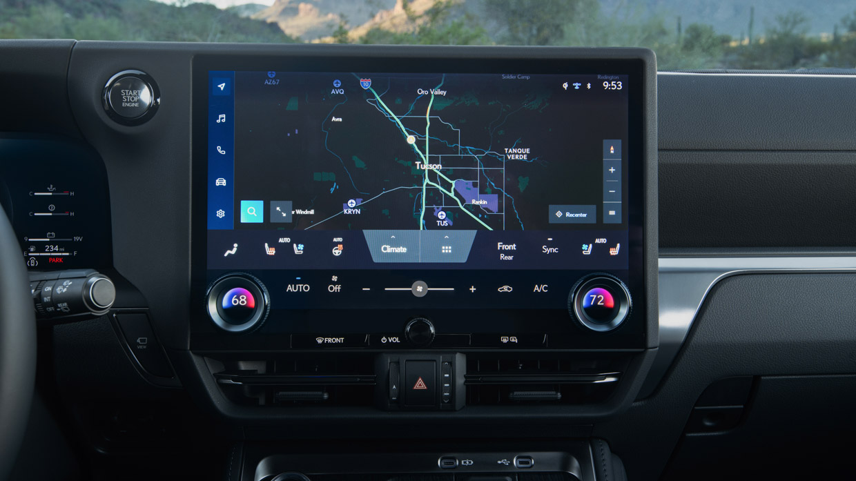 Lexus GX550 Overtrail (US) 2024 écran tactile intérieur