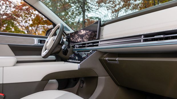 Plan bas de l'intérieur du Hyundai Santa Fe 2024