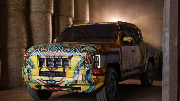 Kia Tasman ute 2024 avant 3/4 recouvert