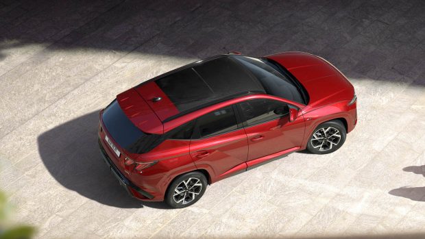 Hyundai Tucson 2025 avec pack N-Line de toit en bas statique