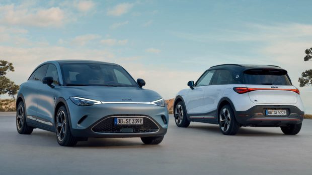 Duo de photos des SUV Smart n°1 et n°3 2024