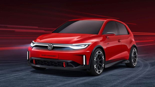 Concept Volkswagen ID GTI 2024, vue avant 3/4 rouge