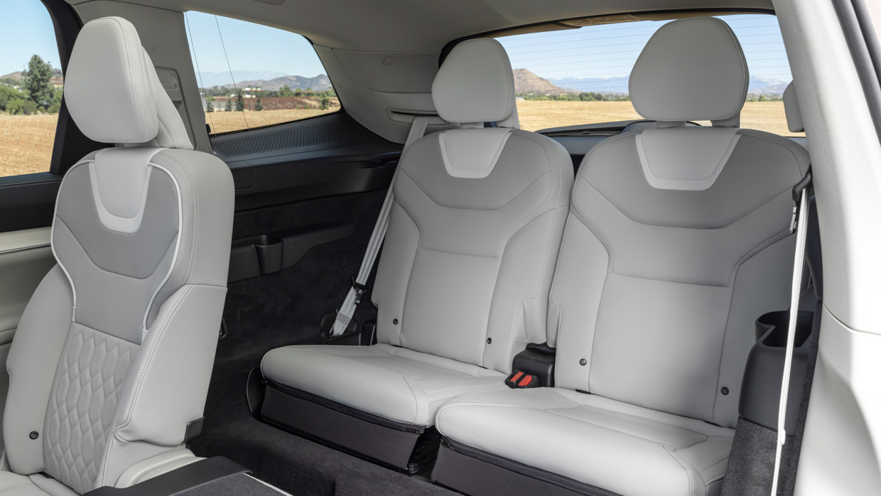 Intérieur de la troisième rangée du Volvo EX90 2024