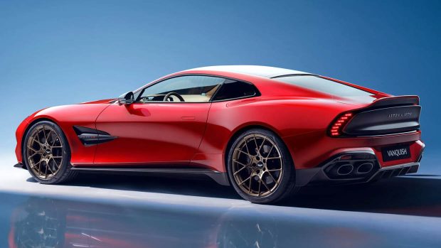 Angle statique latéral arrière de l'Aston Martin Vanquish 2025