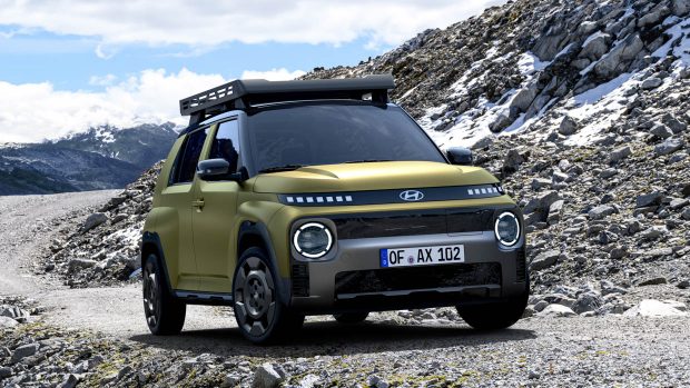 Angle avant de la Hyundai Inster Cross 2025