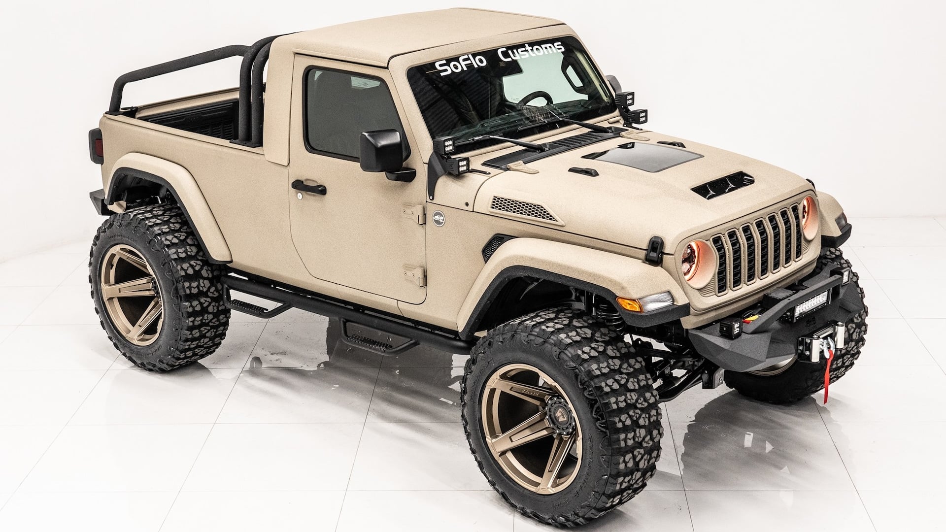 2024 Jeep Wrangler Unlimited SoFlo Customs JTT SUV Pickup Truck Conversion 5