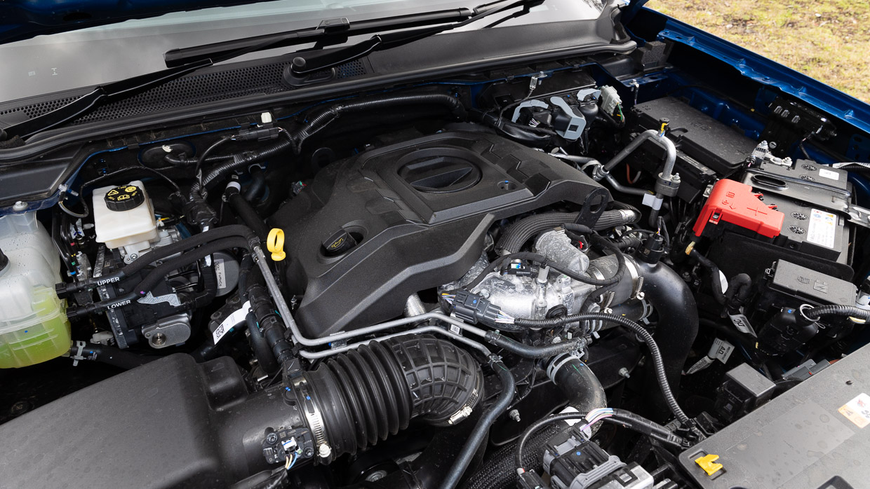 Compartiment moteur V6 turbodiesel de 3,0 litres du Ford Ranger Wildtrak V6 2024
