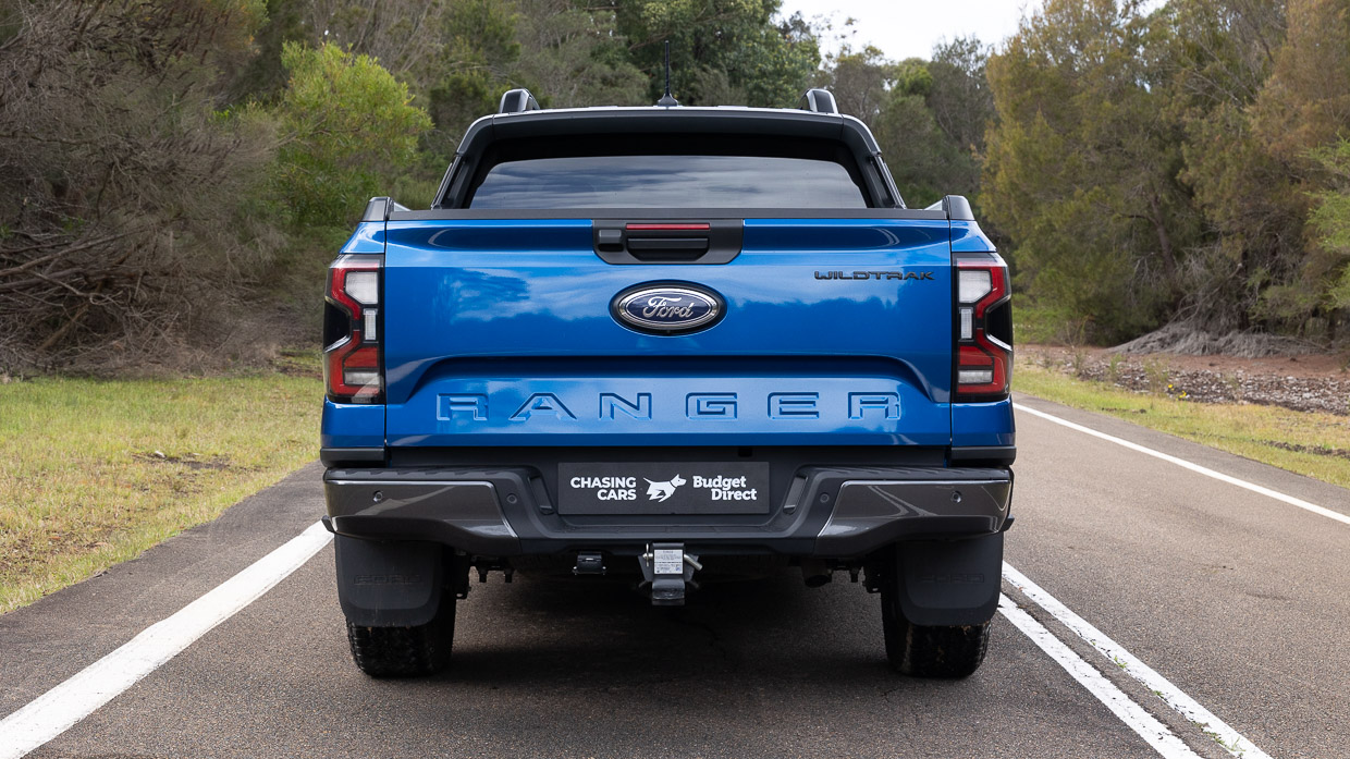 Angle de l'arrière du Ford Ranger Wildtrak V6 2024