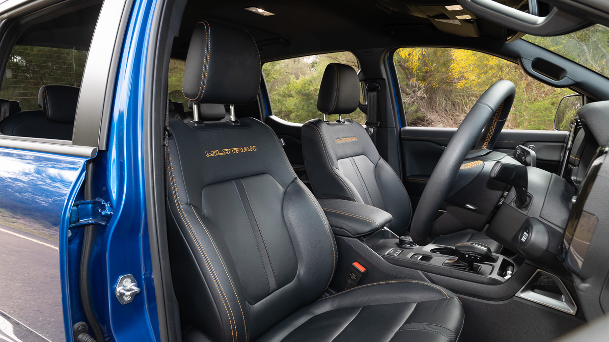 Sièges avant intérieurs du Ford Ranger Wildtrak V6 2024