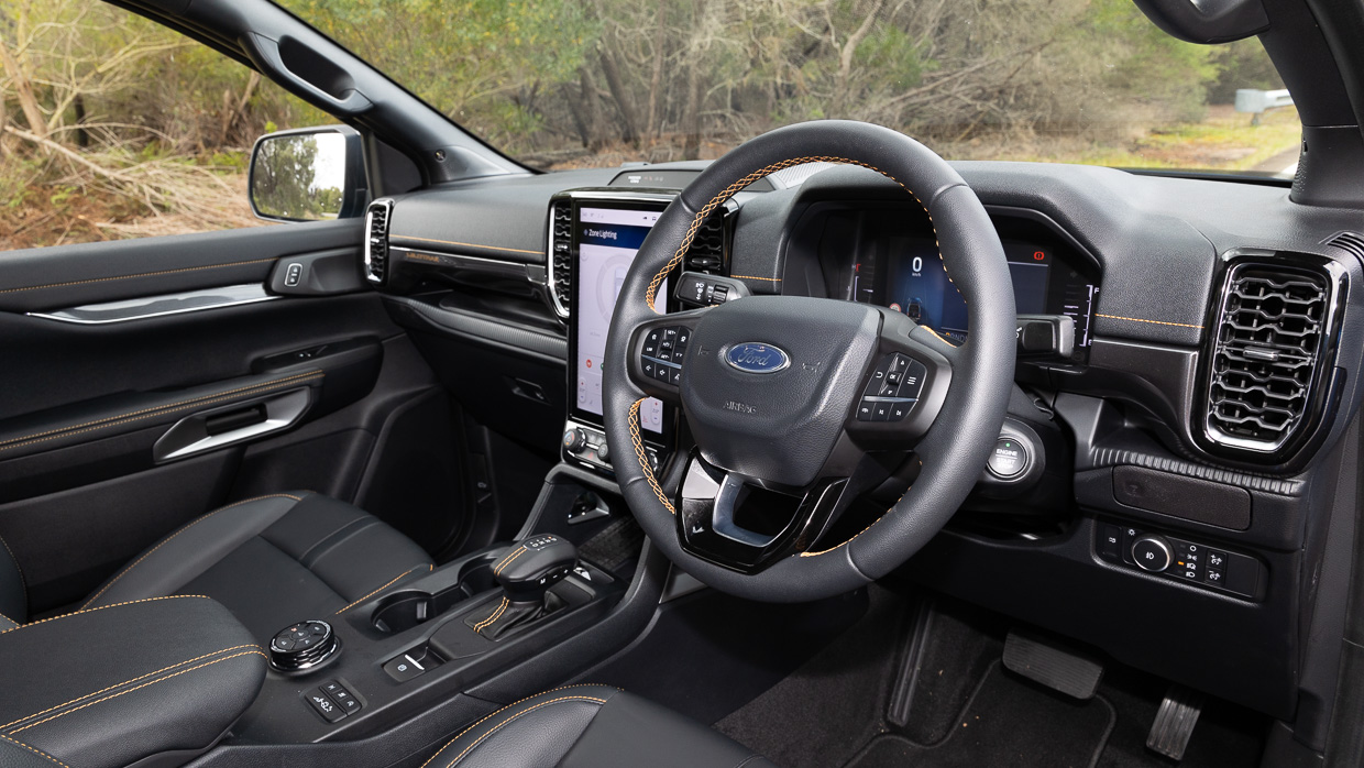Plan large de l'intérieur du Ford Ranger Wildtrak V6 2024
