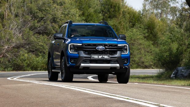 2024 Ford Ranger Wildtrak V6 Driving Shot Front 3/4