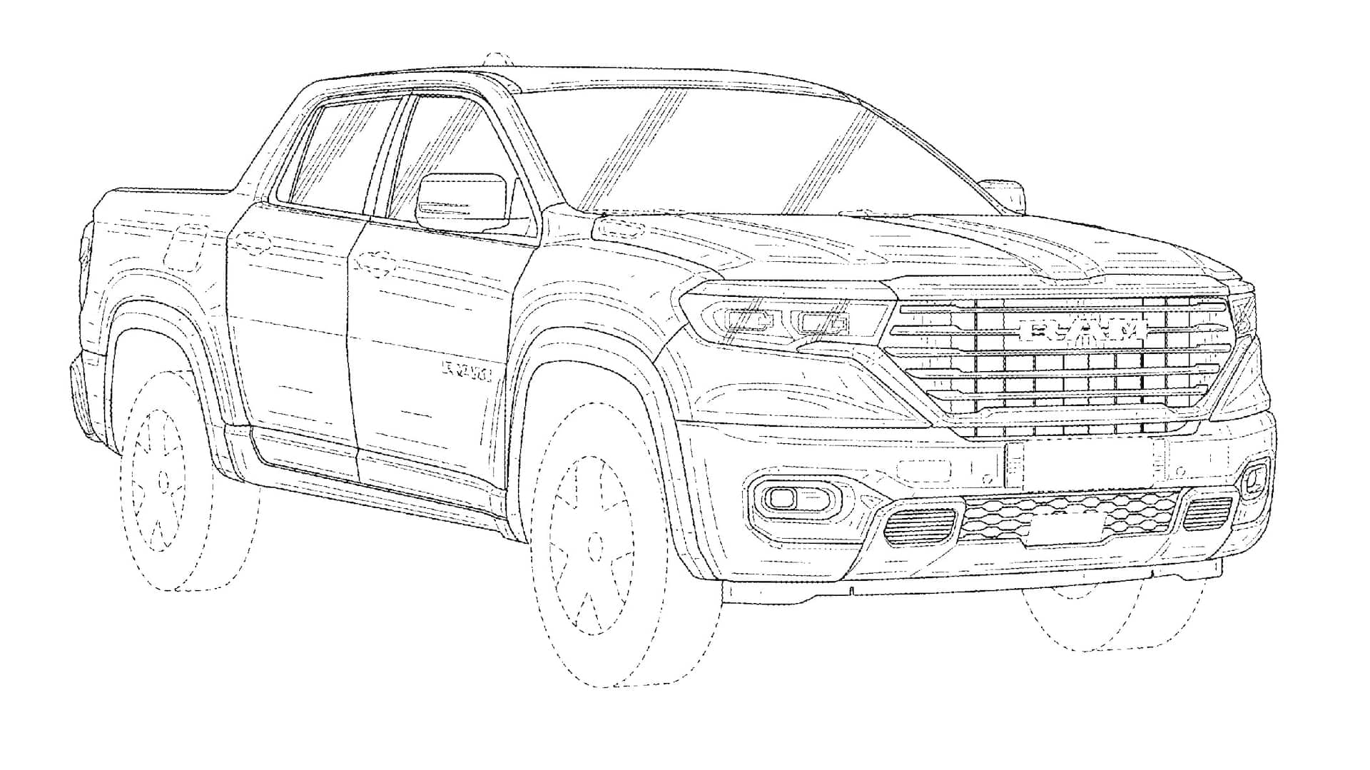 Ram Rampage compact pickup truck patent image 1