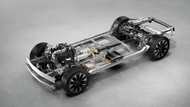 2023 Image du châssis en cutaway Mazda CX-90
