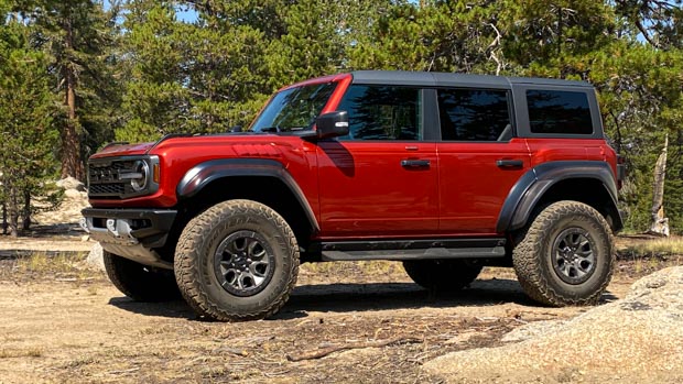 Profil latéral du Ford Bronco Raptor 2023