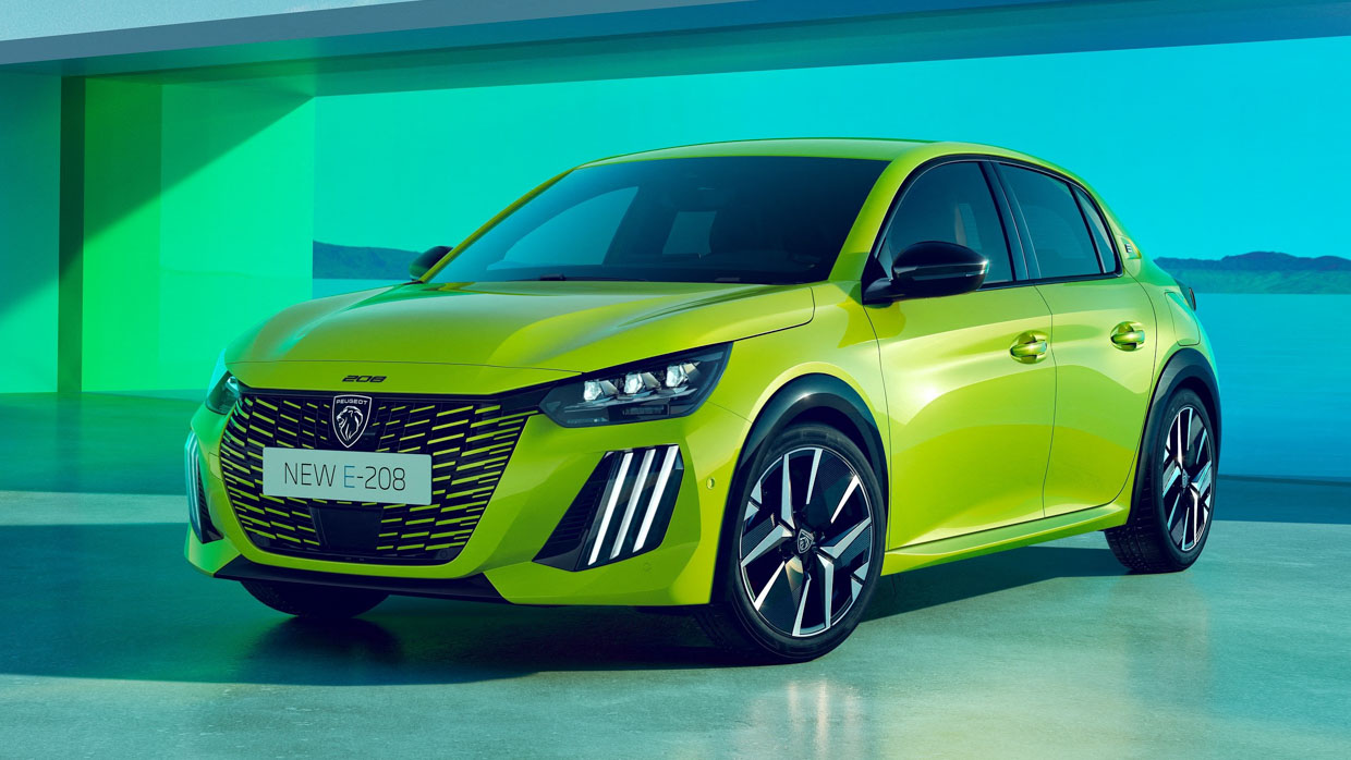 Peugeot e-208 avant 3/4