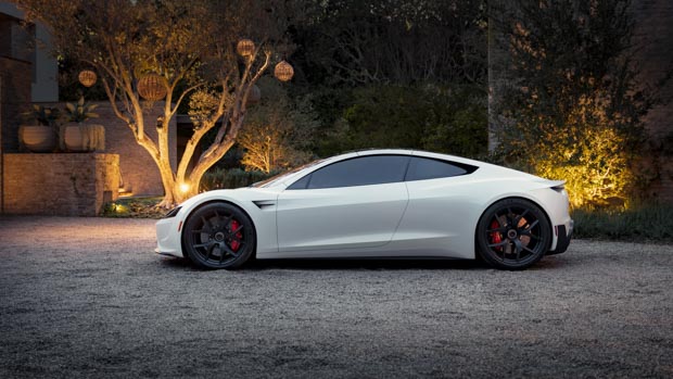 Côté Tesla Roadster 2023